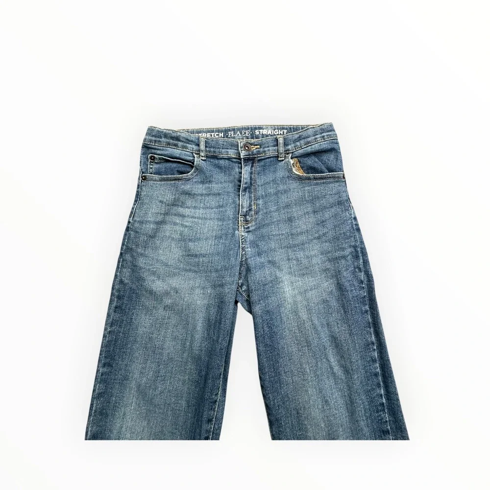 The Children's Place Jeans Boys 12 Blue Straight Leg Stretch Adjustable Waist
